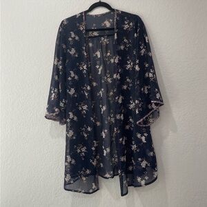 Floral Sheer Kimono Robe
